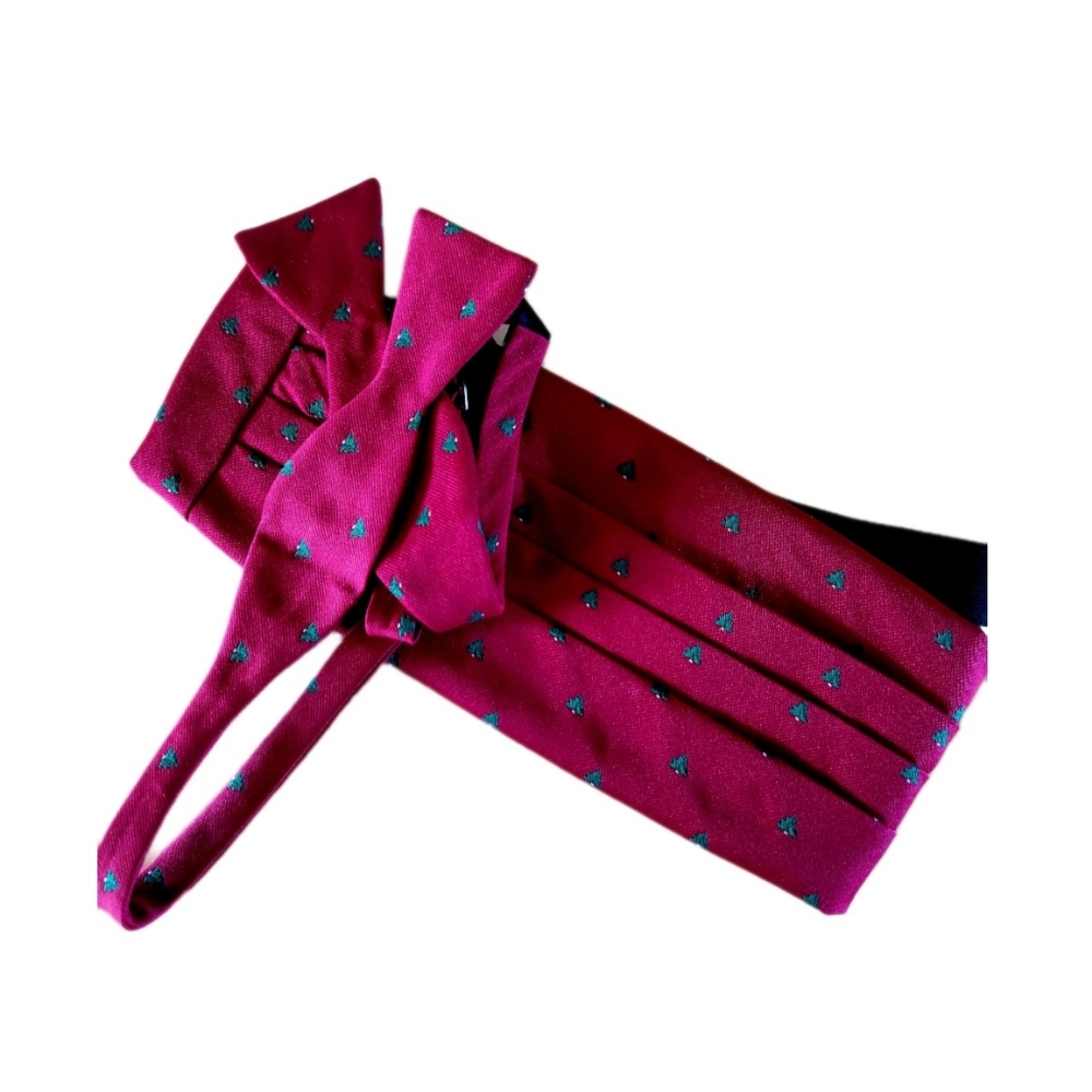 HOLIDAY CELEBRATIONS!Ferrell Reed CHRISTMAS 🎄 TREE Cummerbund & Bow Tie 🎄